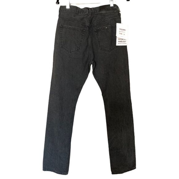 Ambush Denim NWT High Rise Button Fly Relax Fit Pan Black Jeans 28 - Picture 3 of 8